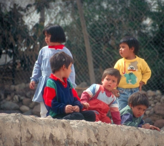 Kinder am Wegesrand (Elqui-Tal)